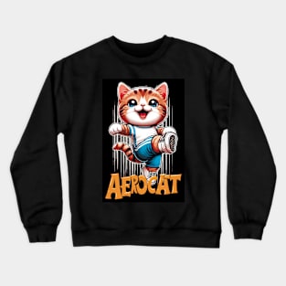 Smiling Aerocat - Fitness Made Fun Crewneck Sweatshirt